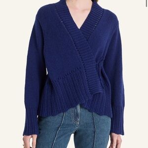 Women's cream Wrap Sweater